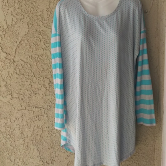 PINK Victoria's Secret Other - Victoria's Secret striped polka dot night gown pj